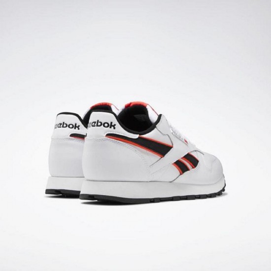 Reebok Classic Leather White/Neon Red/Black Men