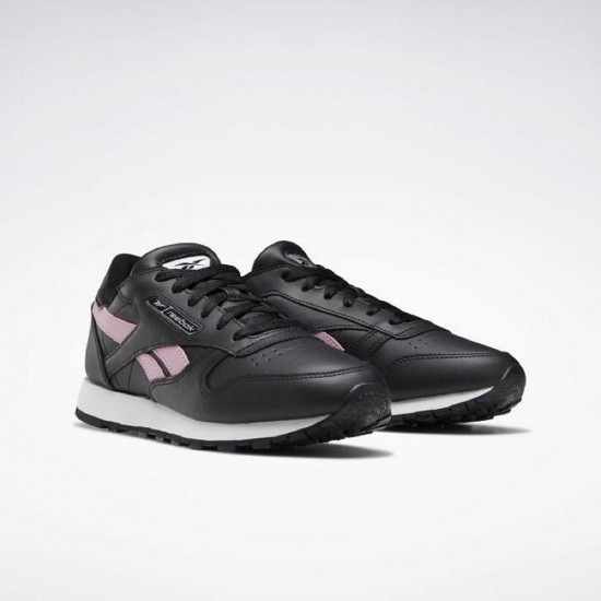 Reebok Classic Leather Black/Pink/Silver Women