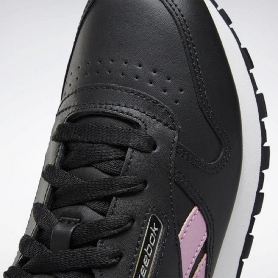 Reebok Classic Leather Black/Pink/Silver Women