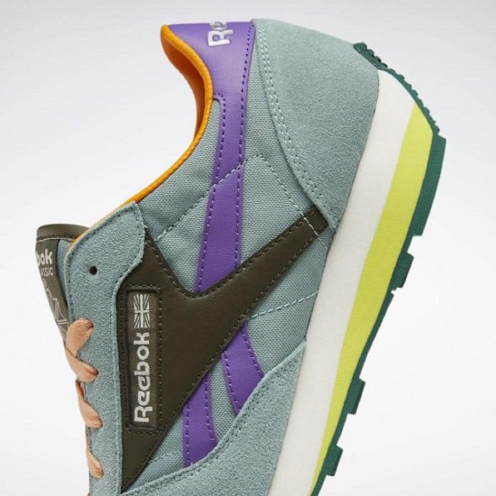 Reebok Classic Leather AZ Army Green/Purple Men