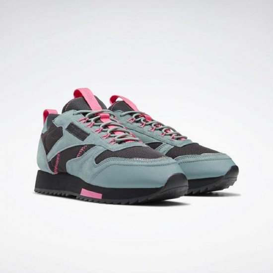 Reebok Classic Leather Ripple Trail Green/Grey/Pink Women