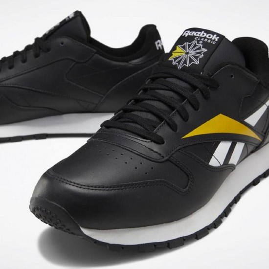 Reebok Classic Leather Vector Black/White/Yellow Men