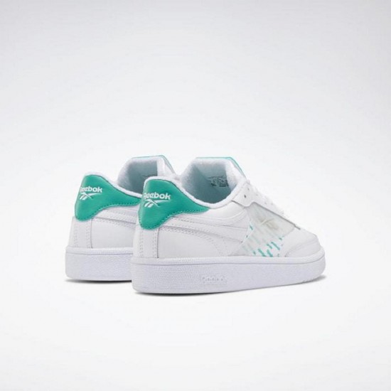 Reebok Club C 85 White/Emerald/Skull Grey Women