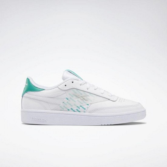 Reebok Club C 85 White/Emerald/Skull Grey Women